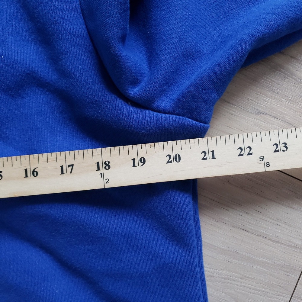 Kansas Jayhawks Hoodie Unisex L Blue NCAA KU Full Zip Fleece Sweatshirt - Picture 5 of 8